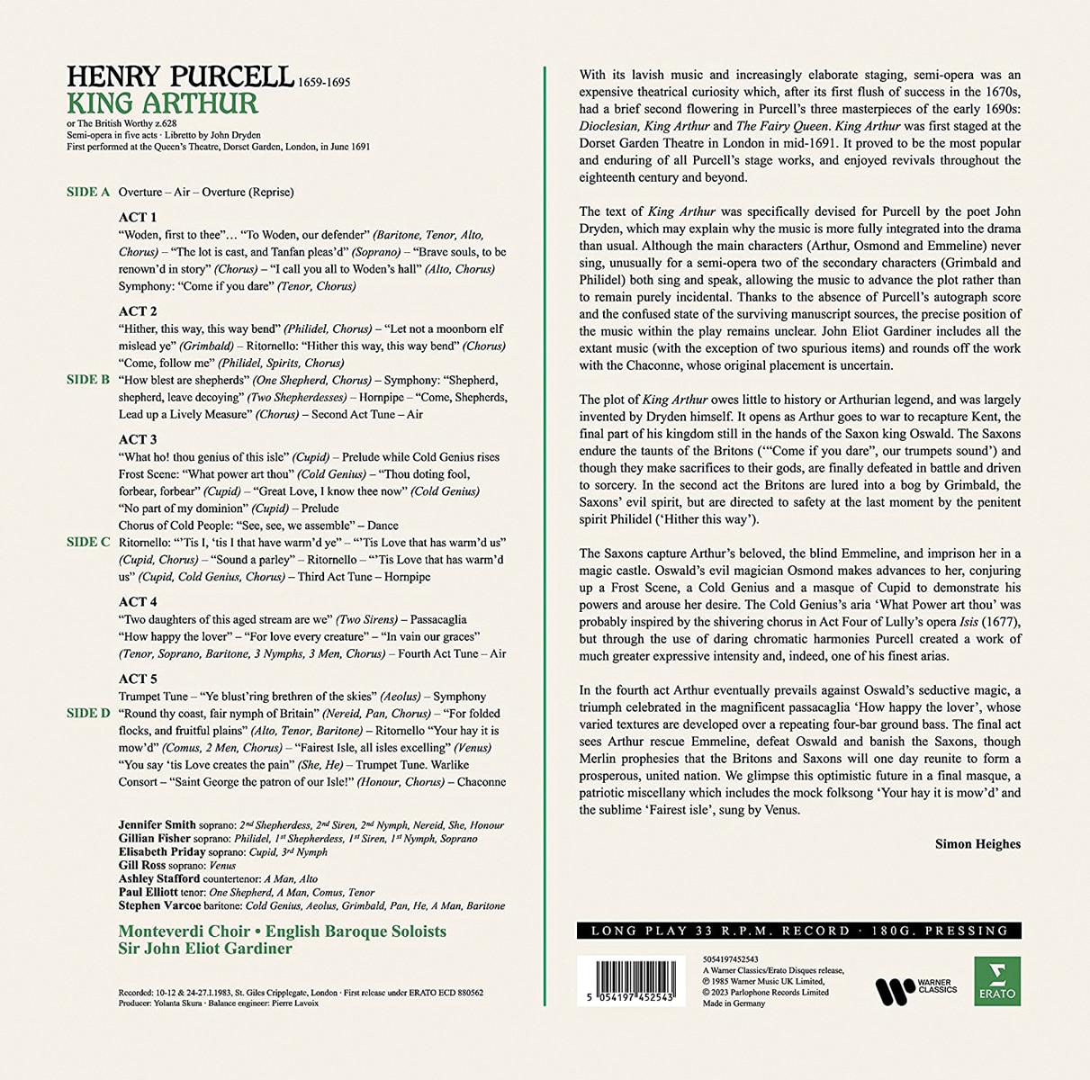 Purcell: King Arthur (2 LP-Vinilo) 2