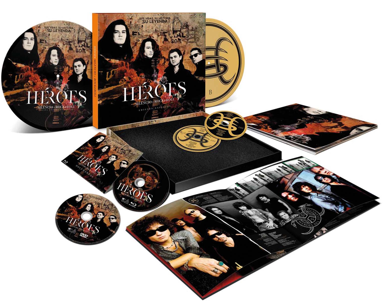Héroes: Silencio y Rock and Roll (Box Edición Especial Color) (Blu-Ray + 2 CD + DVD + 2-LP-Vinilo) Multicolor-2