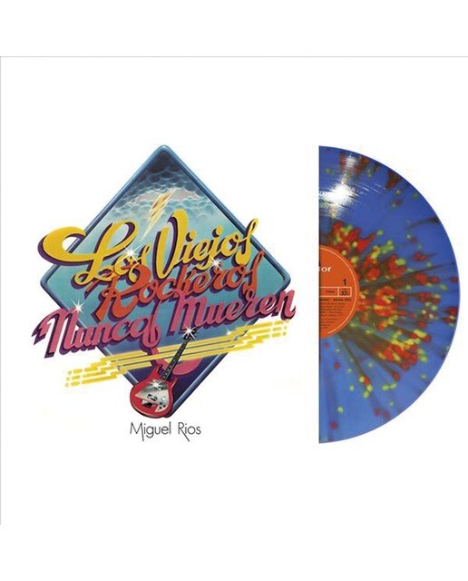 Los Viejos Rockeros Nunca Mueren Splatter 45º (Edición Color) (LP-Vinilo) Azul-2