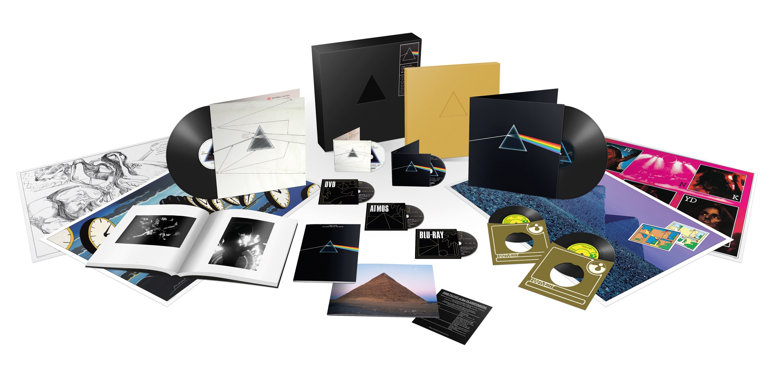 The Dark Side Of The Moon 50th Anniversary Box Deluxe (2 Blu-Ray + 2 CD + DVD + 2 LP-Vinilo + 2 Singles 7'' + 2 Libros) 2