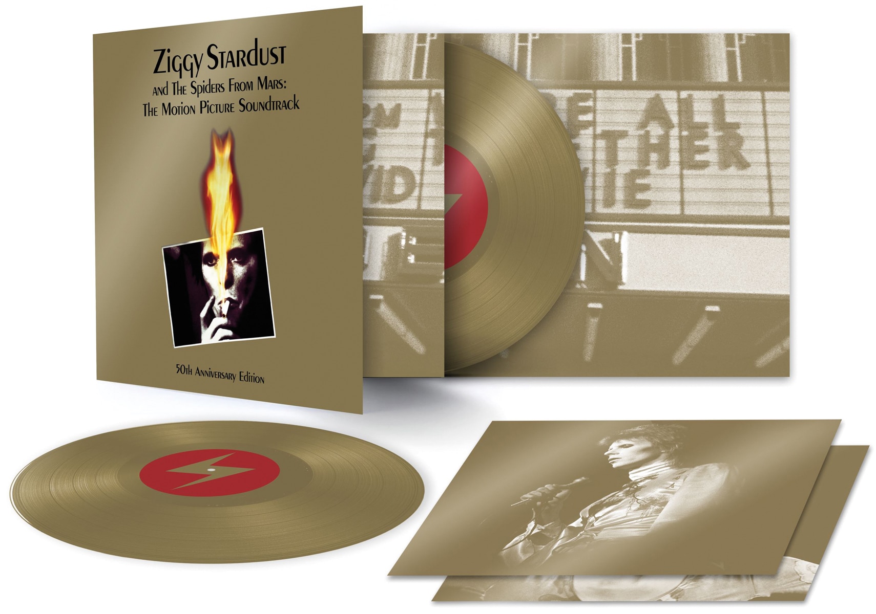 Ziggy Stardust And The Spiders From Mars: The Motion Picture Soundtrack (Edición 50 Aniversario) (Edición Limitada Color) (2 LP-Vinilo) Oro-2