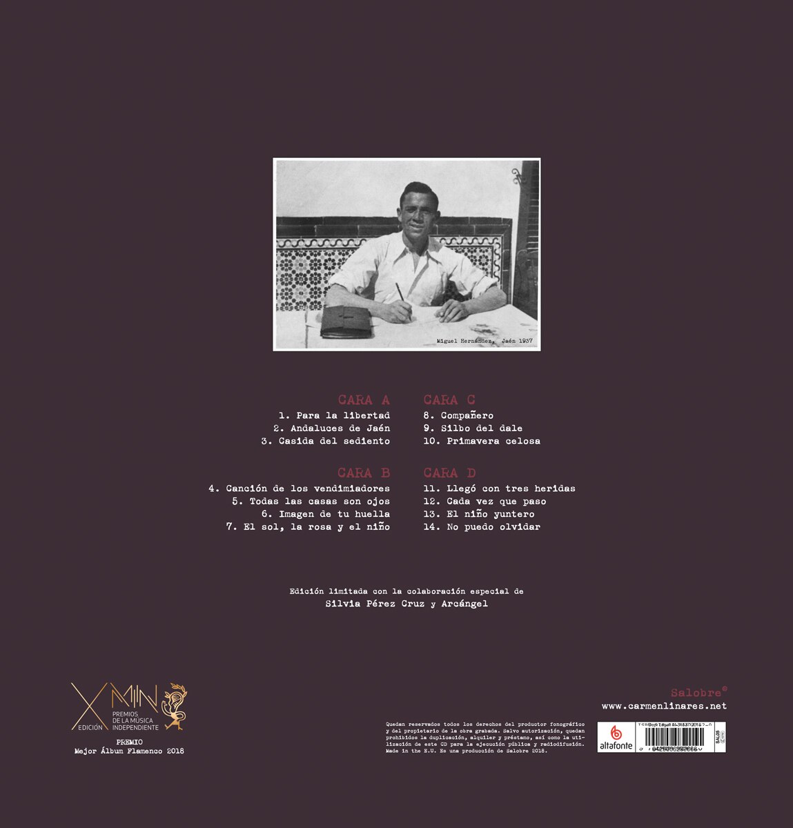 Verso a Verso Canta a Miguel Hernández (LP-Vinil) 2