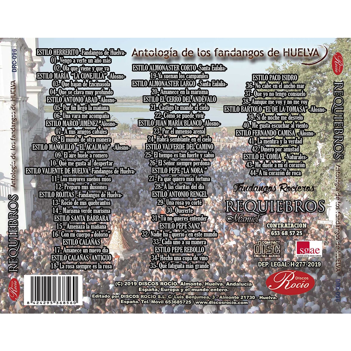 Imagen 2 de Fandangos rocieros (Antología de los fandangos de Huelva) (CD)