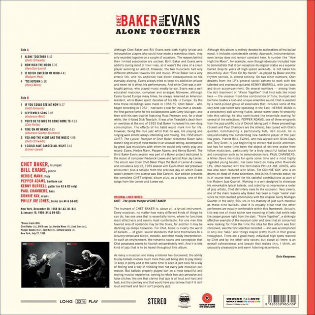 Alone Together W/ Bill Evans (Color) (LP-Vinil) 2