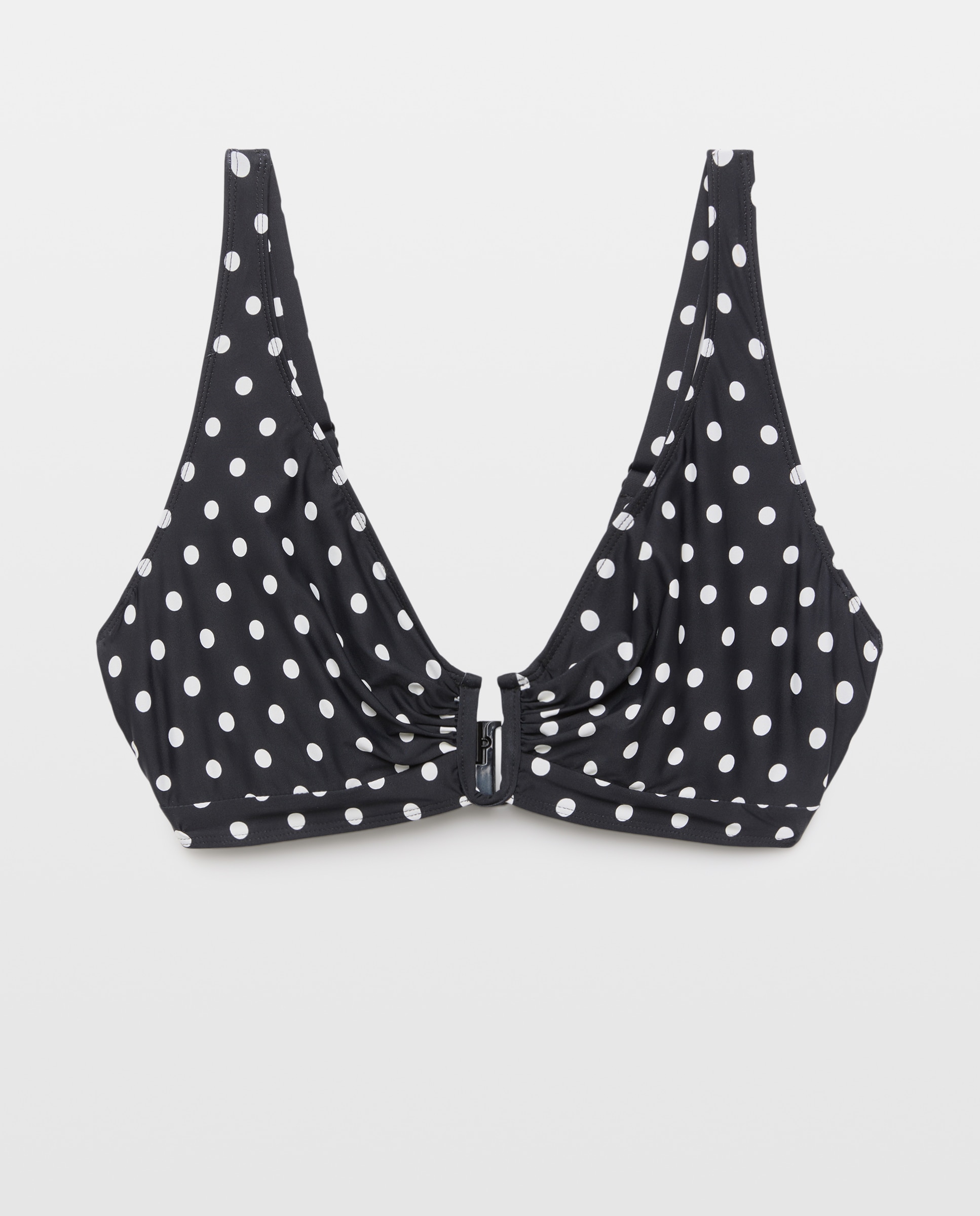 Top de Biquíni Estampado Preto-5