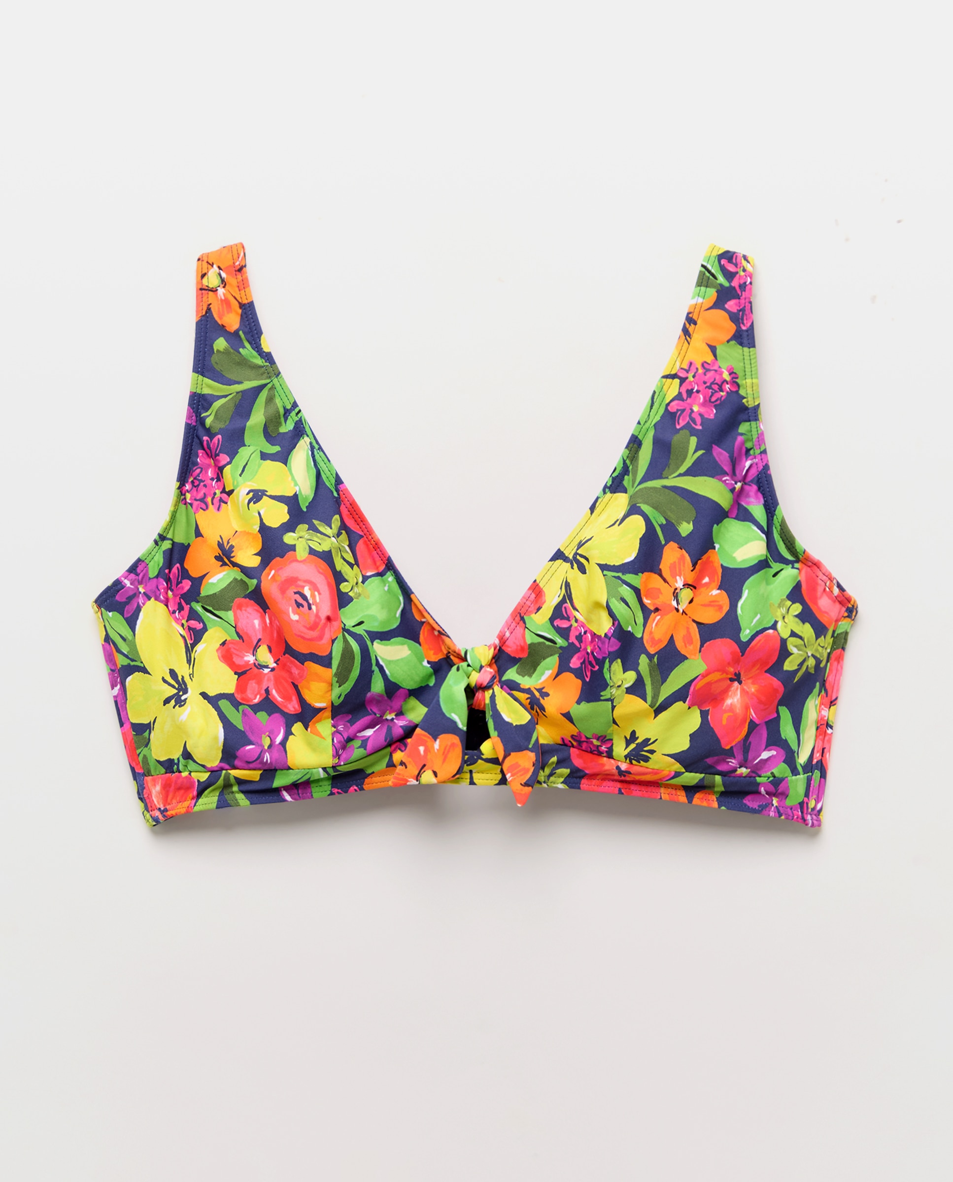 Soutien de Biquíni de Estampado Floral com Detalhe de Laços Multicolor-4