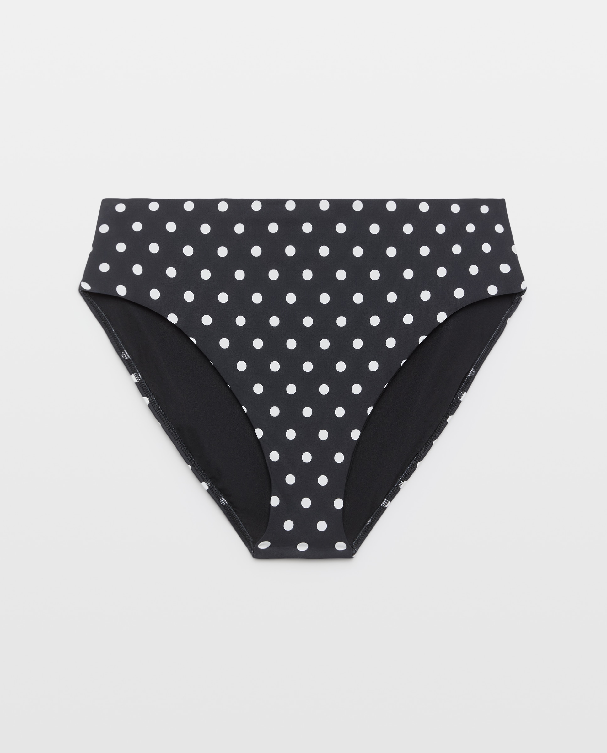 Cueca de Biquíni Estampada Preto-5