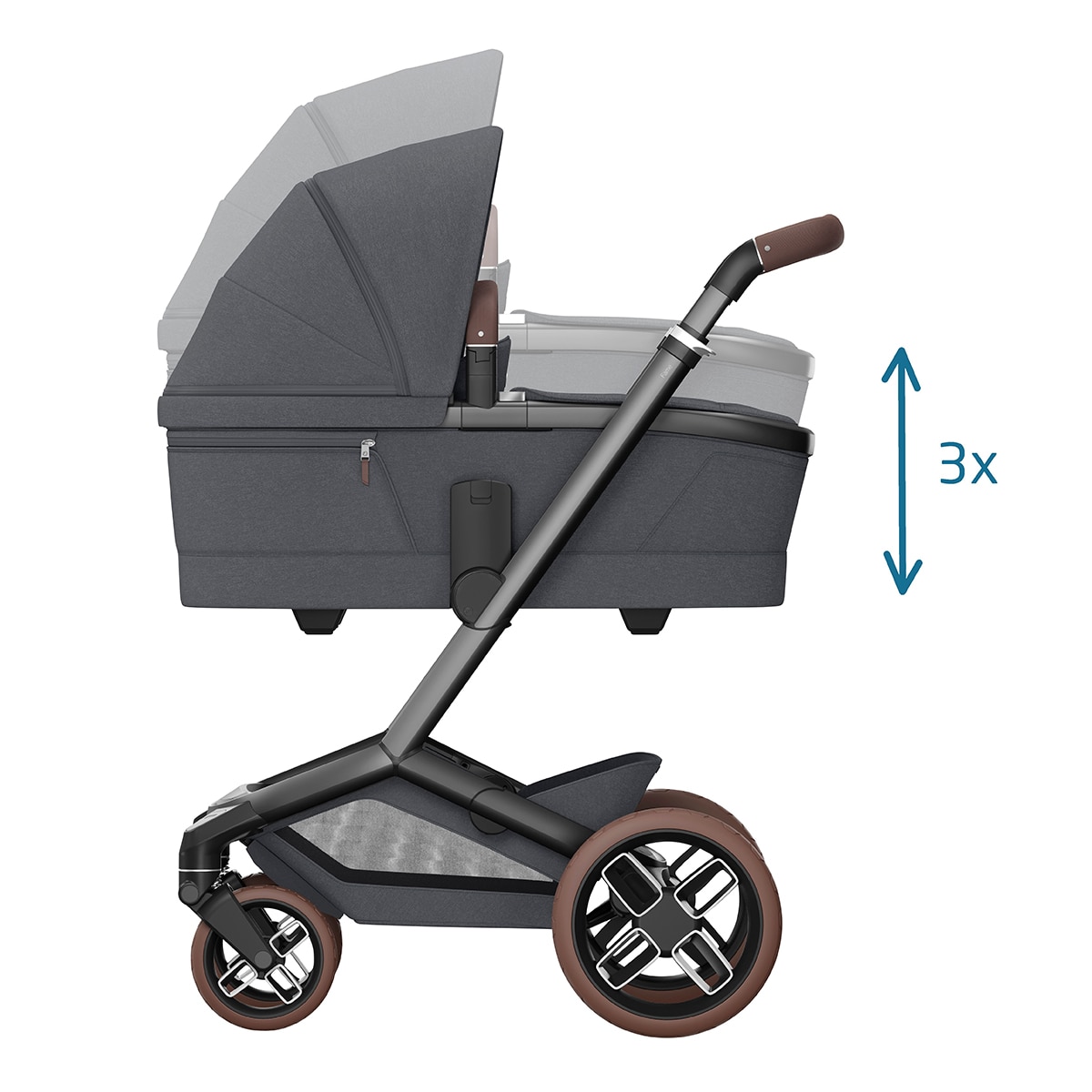 Carrinho de Passeio Fame - 0-22 Kg - 0-4 Anos Cinzento-escuro-4