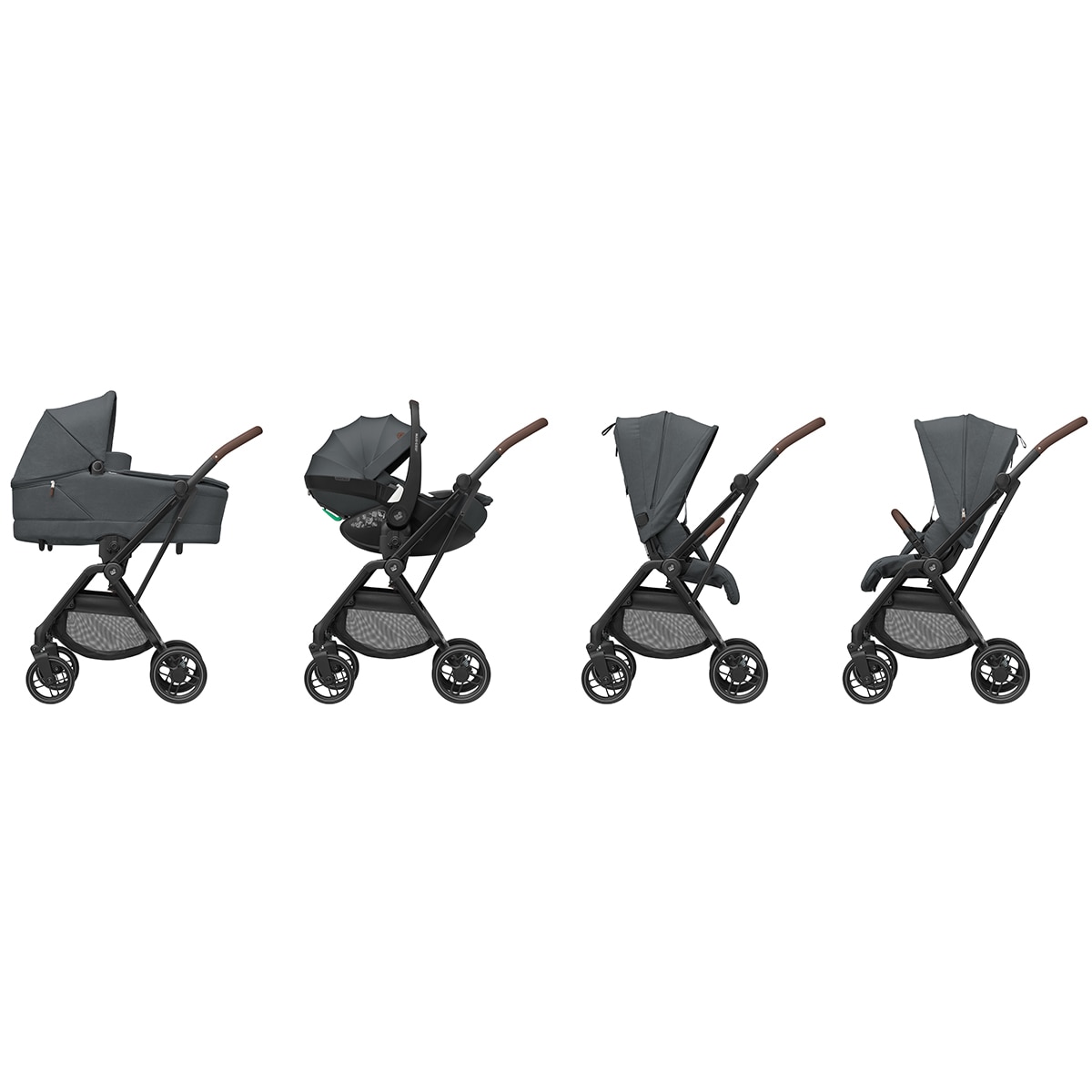Silla de paseo ultracompacta Maxi-Cosi Leona2, 0-22Kg, 0-4años - Gris oscuro Gris oscuro-2