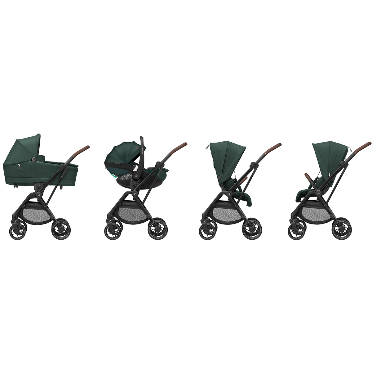 Silla de paseo ultracompacta Maxi-Cosi Leona2, 0-22Kg, 0-4años - Verde oscuro Verde oscuro-2