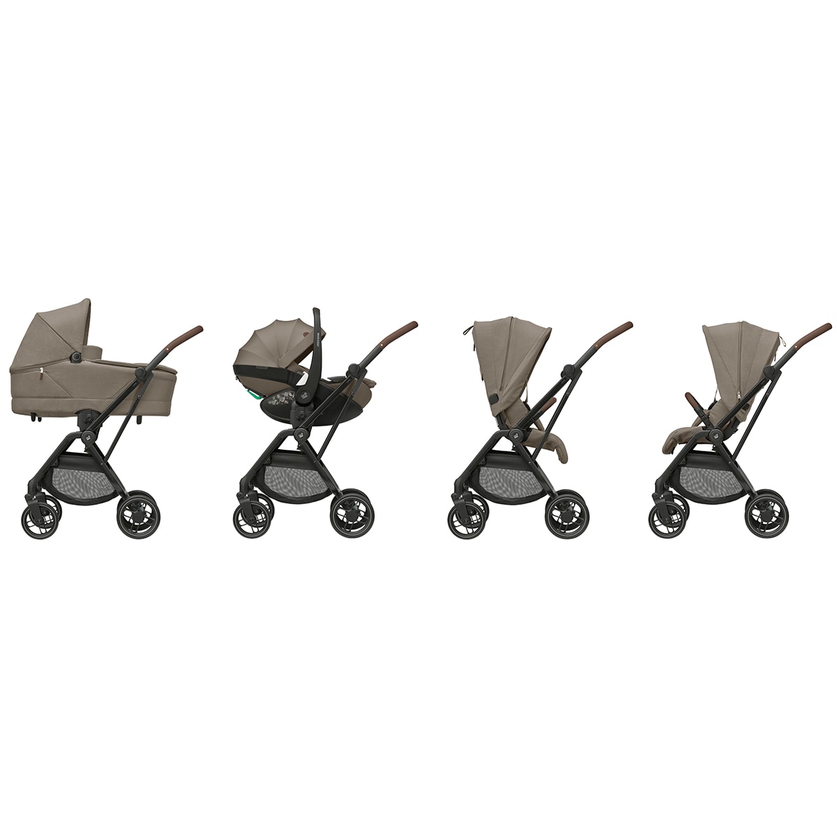 Carrinho de Passeio Ultracompacto Leona2, 0-22 Kg, 0-4 Anos Castanho-2