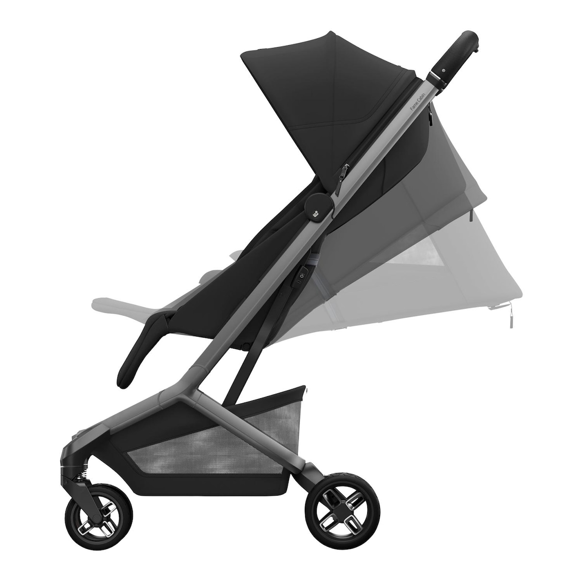 Carrinho de Passeio Ultraligeiro Fame Cabin, 0-4 Anos, 0-22 Kg Preto-7