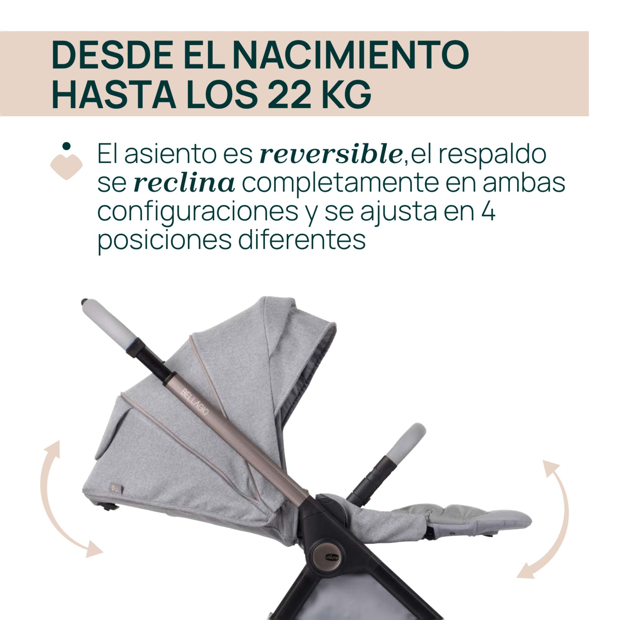 Silla de paseo Chicco Bellagio 2.0 - Gris claro Gris claro-4