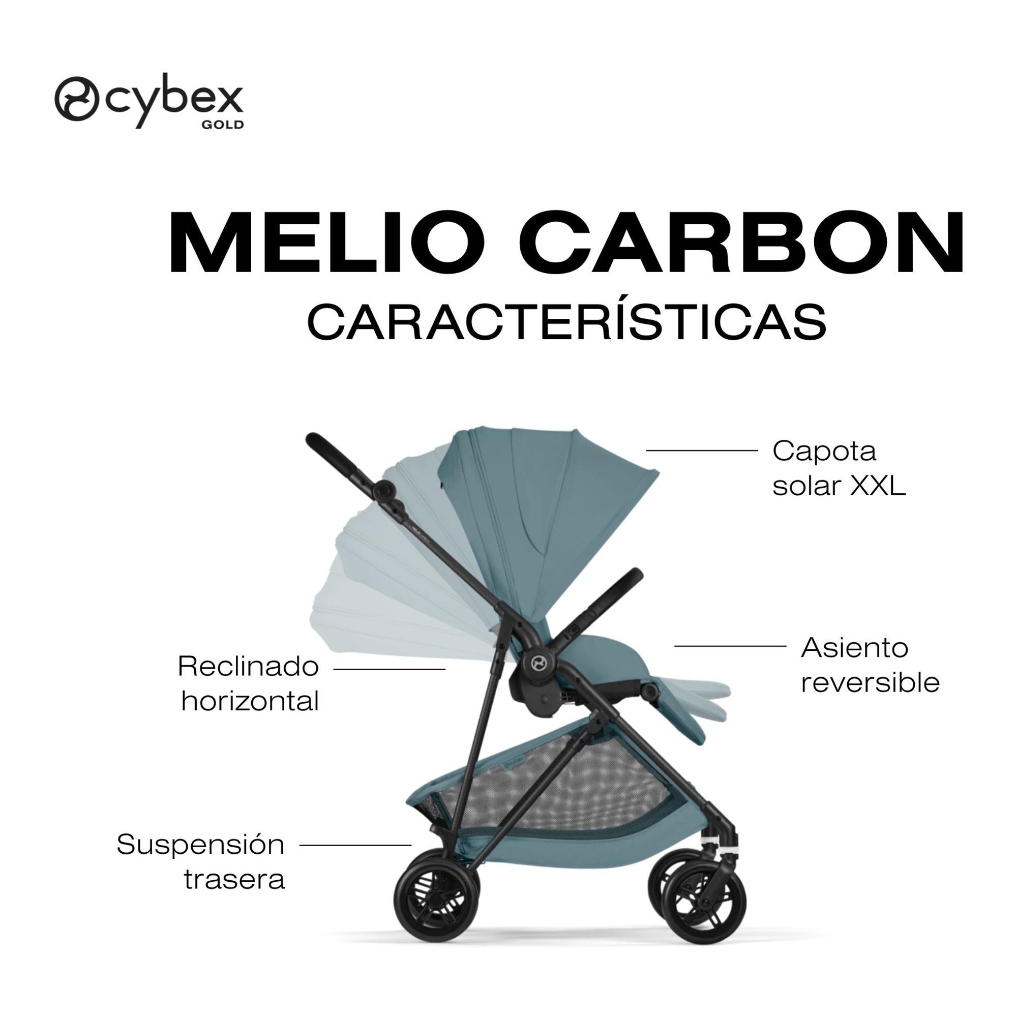 Carrinho de Passeio CYBEX Melio Carbon Azul-claro-6
