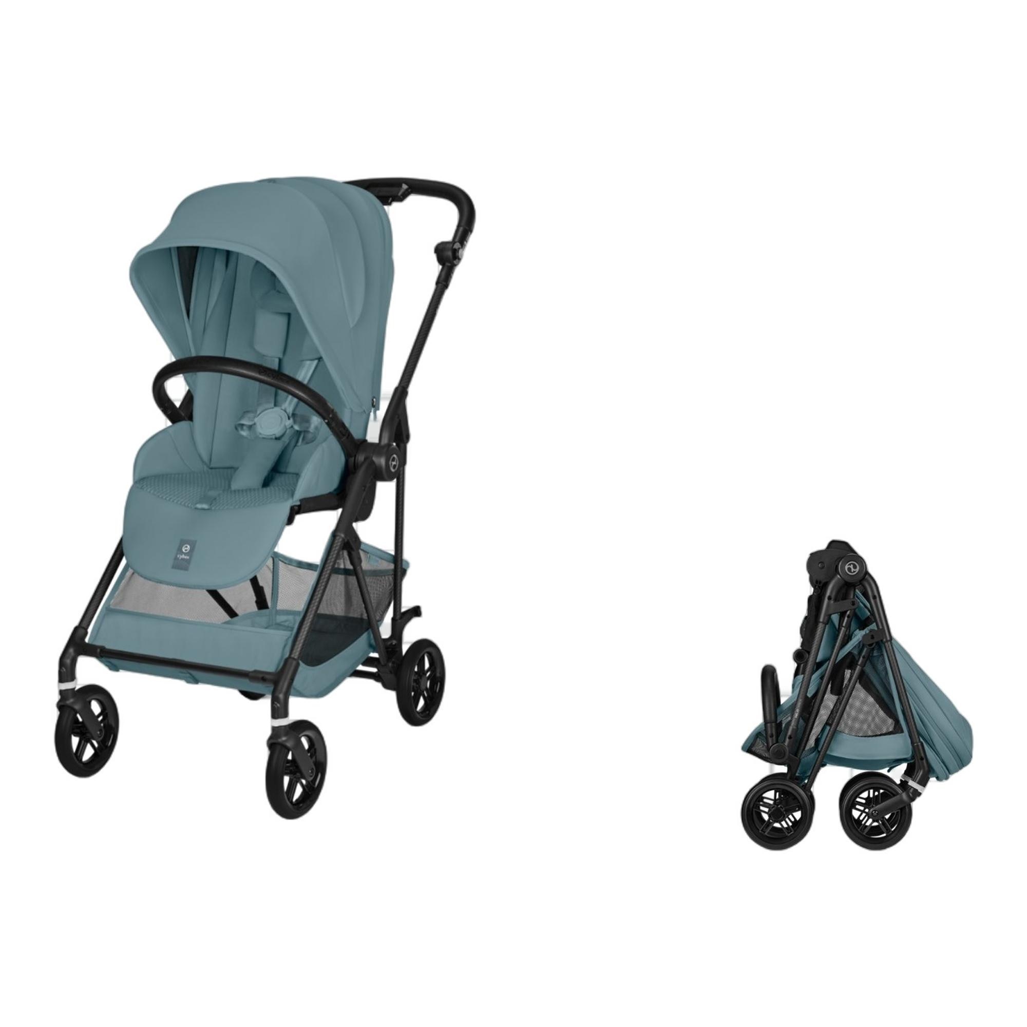 Carrinho de Passeio CYBEX Melio Carbon Azul-claro-9