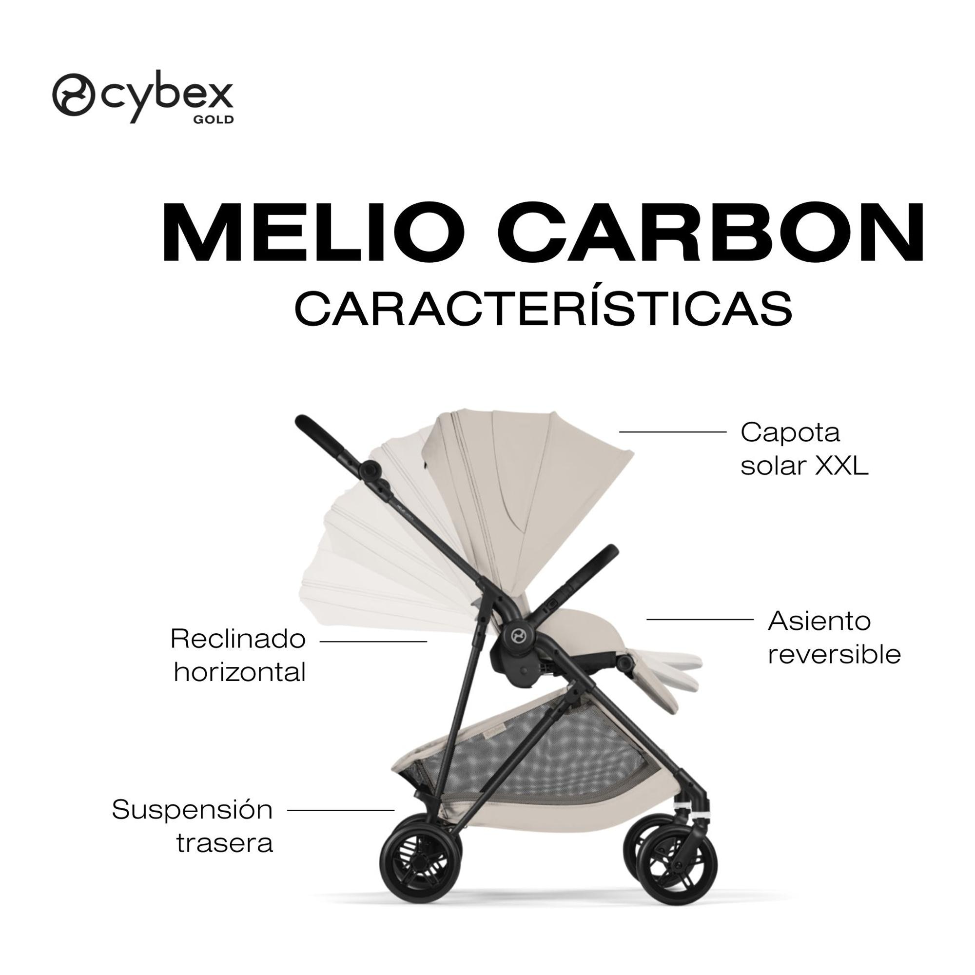 Carrinho de Passeio CYBEX Melio Carbon Pedra-6