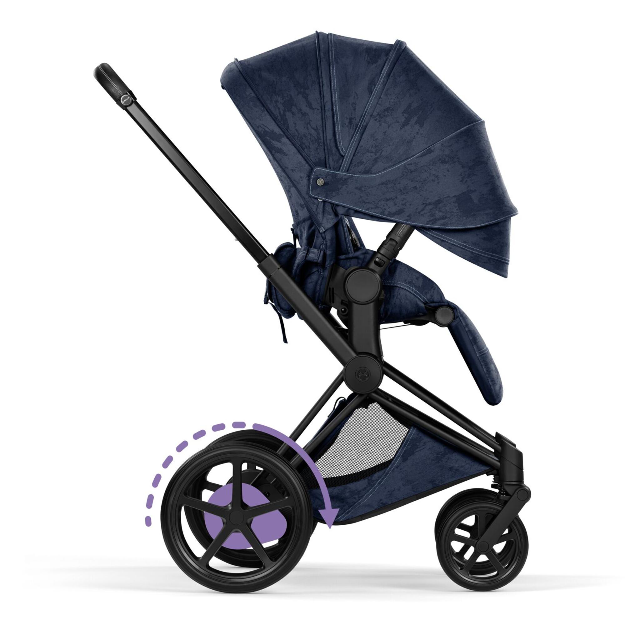 Carrinho de Passeio CYBEX e-PRIAM Rebellious Luxury Denim-3