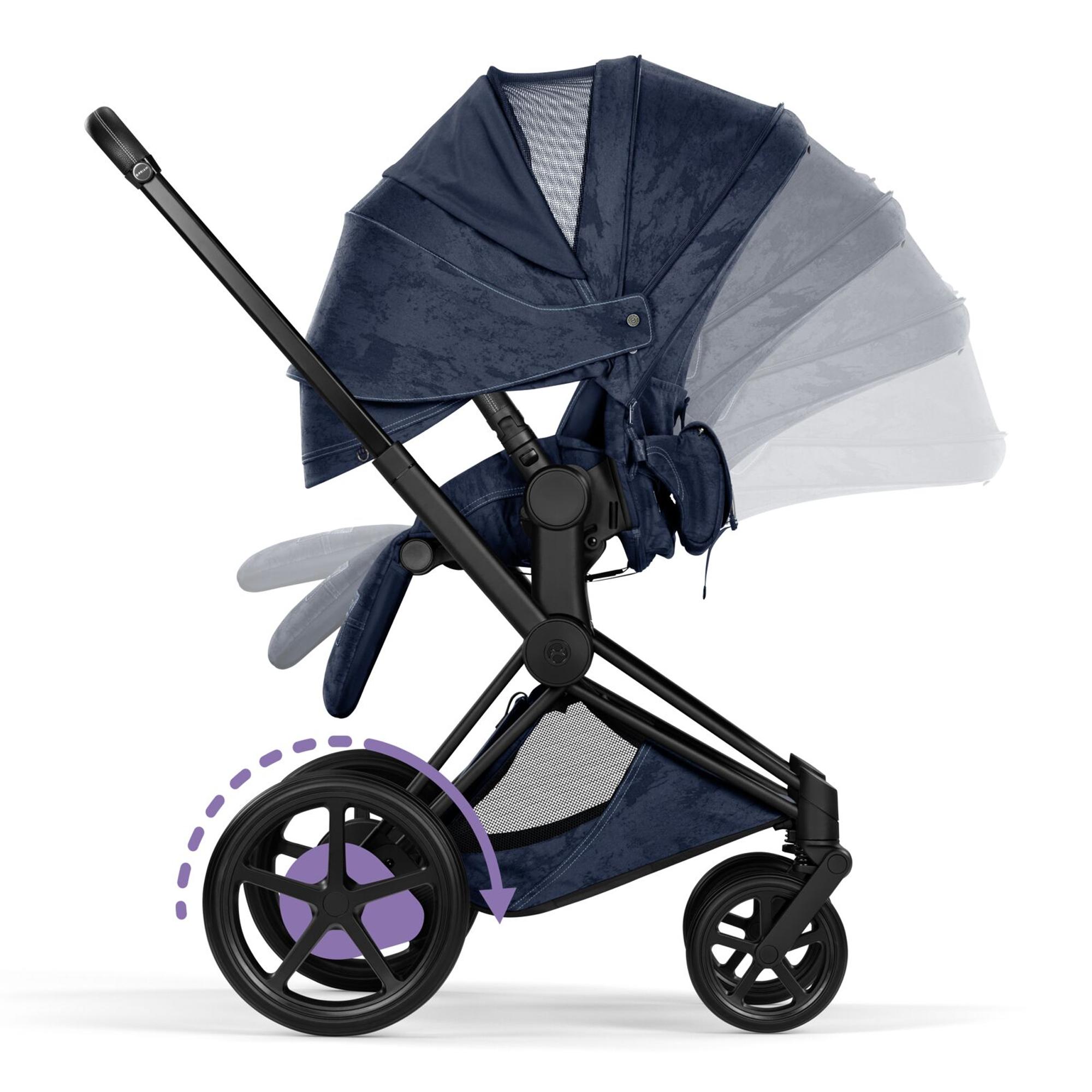 Carrinho de Passeio CYBEX e-PRIAM Rebellious Luxury Denim-4