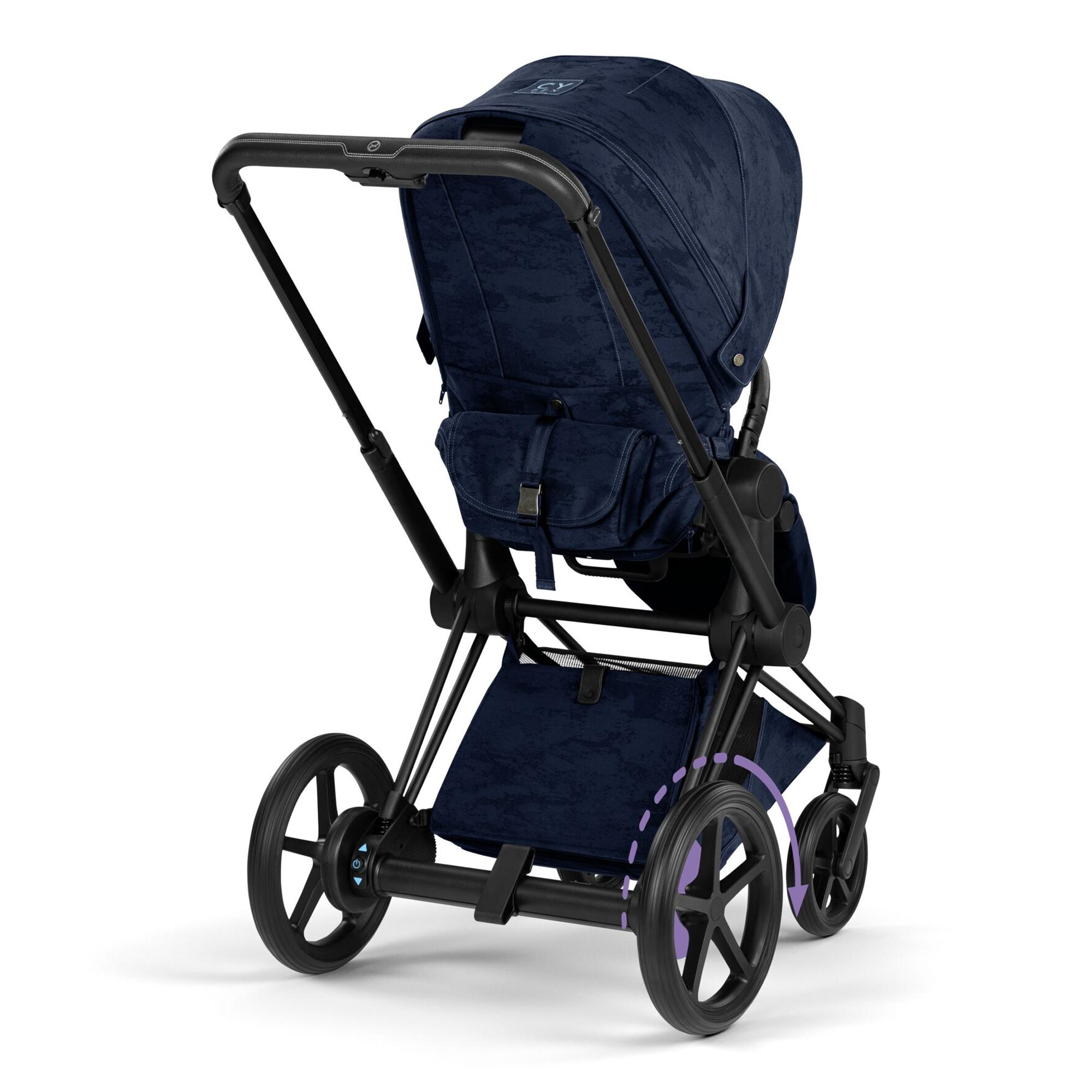 Carrinho de Passeio CYBEX e-PRIAM Rebellious Luxury Denim-7