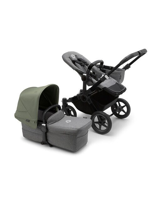 Carrinho de passeio Donkey 5 Mono Mix Match com capota preto/cinzento/verde bosque 2