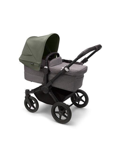 Carrinho de passeio Donkey 5 Mono Mix Match com capota preto/cinzento/verde bosque 3