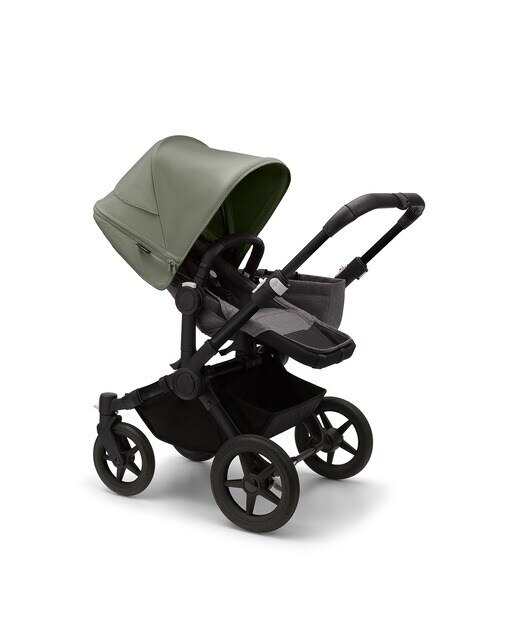 Carrinho de passeio Donkey 5 Mono Mix Match com capota preto/cinzento/verde bosque 4