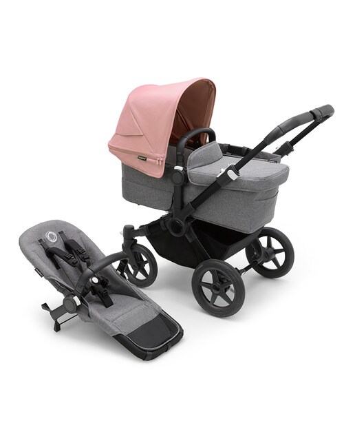 Imagem 0 de Carrinho de Passeio Donkey 5 Mono Mix Match com Capota - Preto/Cinzento/Rosa Amanhecer