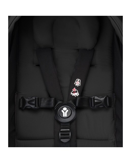 Carrinho de passeio Stokke® YOYO³ com chassis branco e pack recém-nascido 0+ Preto 3