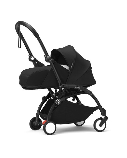 Imagem 0 de Carrinho de passeio Stokke® YOYO³ com chassis preto e pack recém-nascido preto 0+ Preto