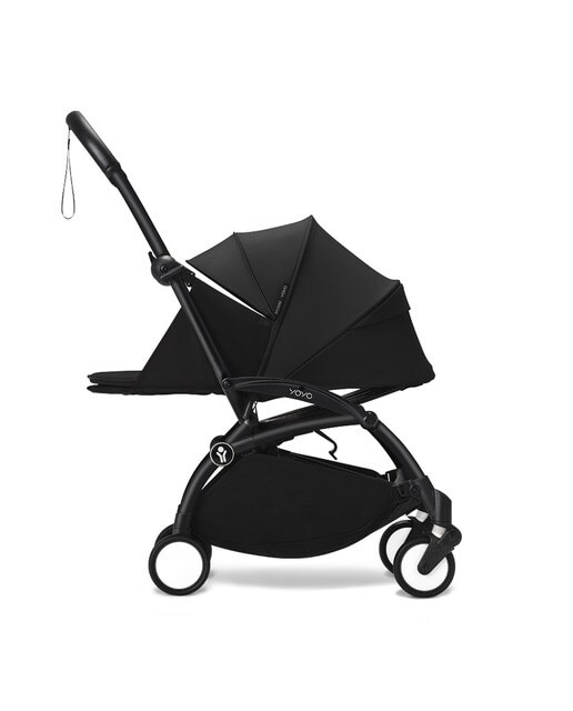Carrinho de passeio Stokke® YOYO³ com chassis preto e pack recém-nascido preto 0+ Preto 2