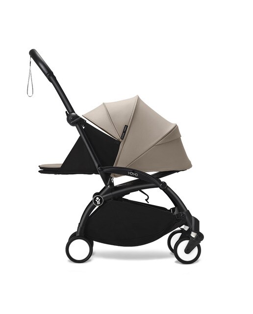 Carro de bebé Stokke® YOYO³ con Chasis Negro y Pack recién nacido 0+ Gris Pardo 3
