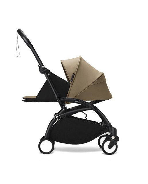 Carro de bebé Stokke® YOYO³ con Chasis Negro y Pack recién nacido 0+ Toffee 2