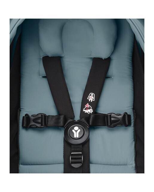 Carrinho de passeio Stokke® YOYO³ com chassis preto e pack recém-nascidos 0+ Aqua 4