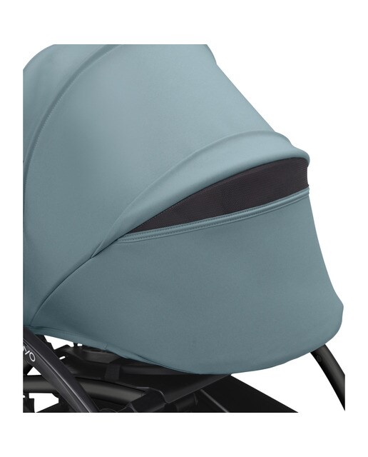 Carrinho de passeio Stokke® YOYO³ com chassis preto e pack recém-nascidos 0+ Aqua 6