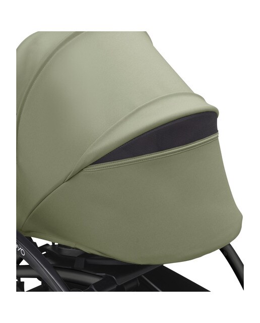 Carrinho de bebé Stokke® YOYO³ com chassis preto e pack recém-nascido 0+ verde oliva 5