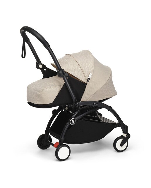 Carrinho de passeio Stokke® YOYO³ com chassis preto e pack recém-nascidos 0+ Bonpoint Bege 1