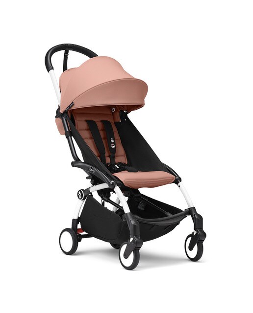 Carrinho de passeio Stokke® YOYO³ com chassis branco e pack de 6+ cores Gengibre 1