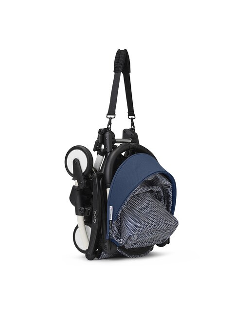 Carrinho de passeio Stokke® YOYO³ com chassis branco e pack de 6+ cores Air France Blue 6