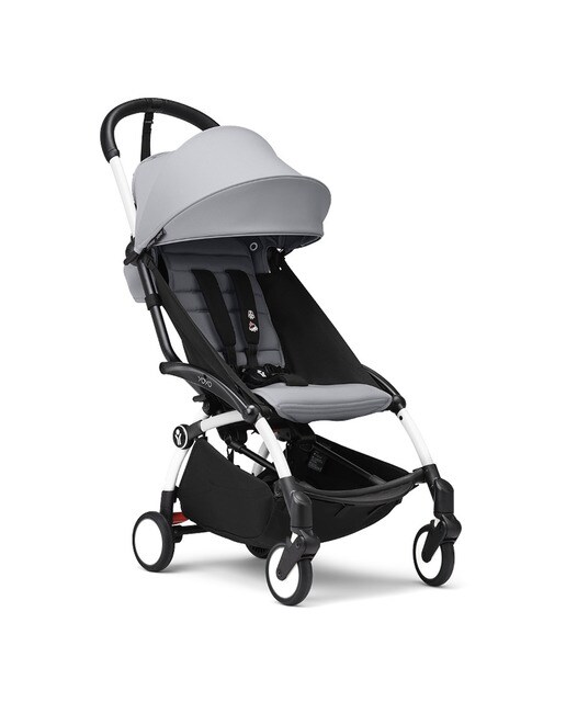 Imagem 0 de Carrinho de passeio Stokke® YOYO³ com chassis branco e pack de 6+ cores Stone