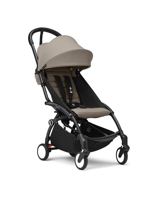 Imagem 0 de Carrinho de passeio Stokke® YOYO³ com chassis preto e pack de 6+ cores Taupe