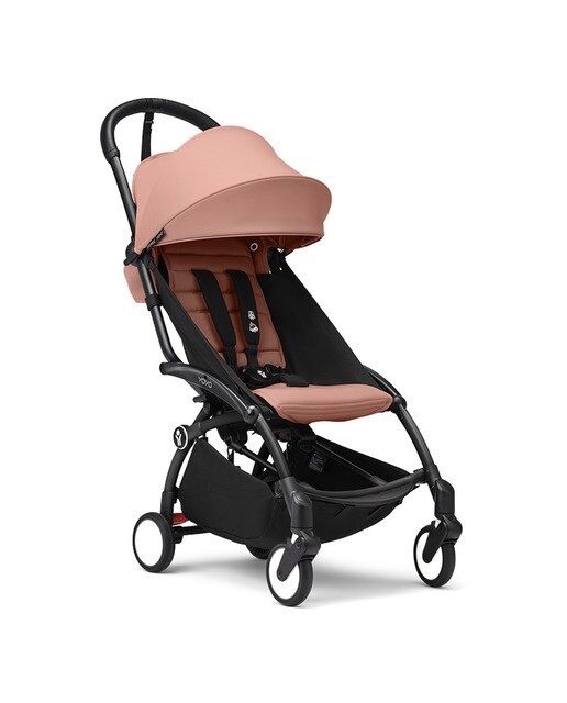 Imagem 0 de Carrinho de passeio Stokke® YOYO³ com chassis preto e pack de 6+ cores Gengibre