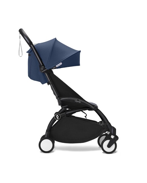 Carrinho de passeio Stokke® YOYO³ com chassis preto e pack de 6+ cores Air France Blue 3