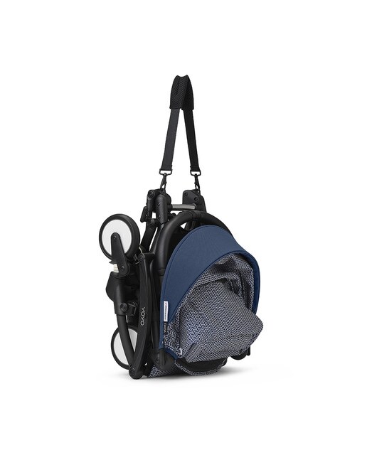 Carrinho de passeio Stokke® YOYO³ com chassis preto e pack de 6+ cores Air France Blue 5