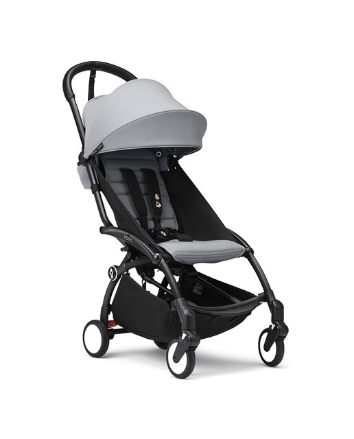 Imagem 0 de Carrinho de passeio Stokke® YOYO³ com chassis preto e pack de 6+ cores Stone