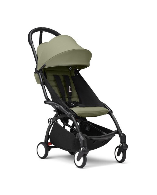 Imagem 0 de Carrinho de passeio Stokke® YOYO³ com chassis preto e pack de 6+ cores Verde azeitona