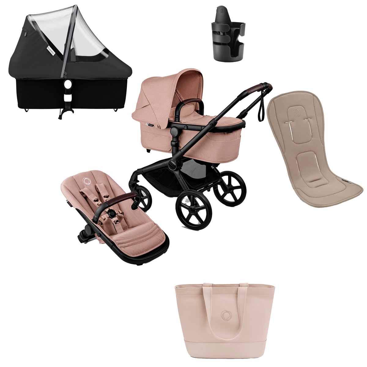 Bugaboo - Pack imprescindibles - verano beige con Colchoneta beige Bugaboo Fox 5 Renew.