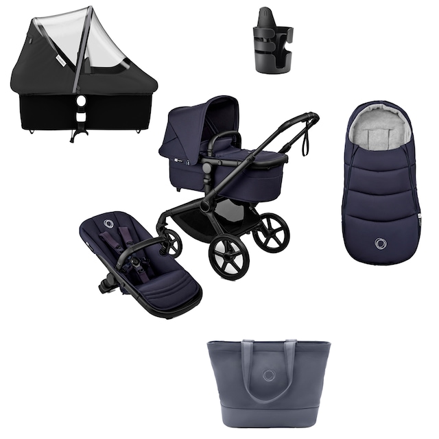 Imagen 0 de Pack imprescindibles - invierno azul índigo con saco azul índigo Bugaboo Fox 5 Renew