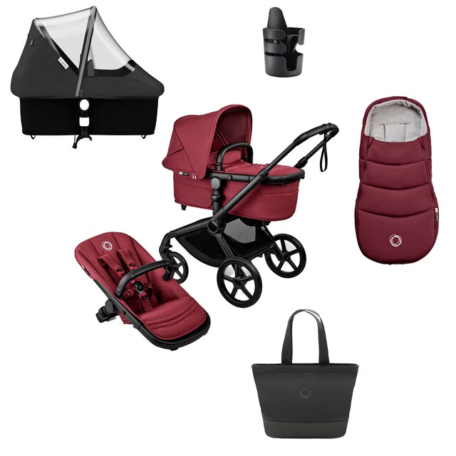 Imagen 0 de Pack imprescindibles - invierno rojo granate con saco rojo Bugaboo Fox 5 Renew