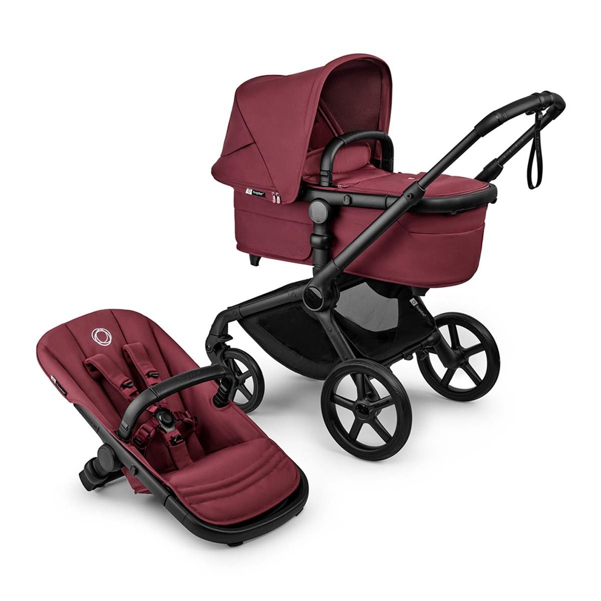 Pack imprescindibles - invierno rojo granate con saco rojo Bugaboo Fox 5 Renew 2