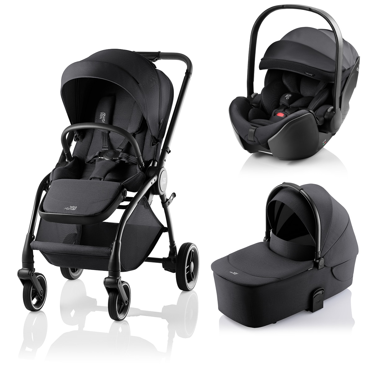 Imagen 1 de Carro de bebé trío con base Britax Römer RIO Style Negro